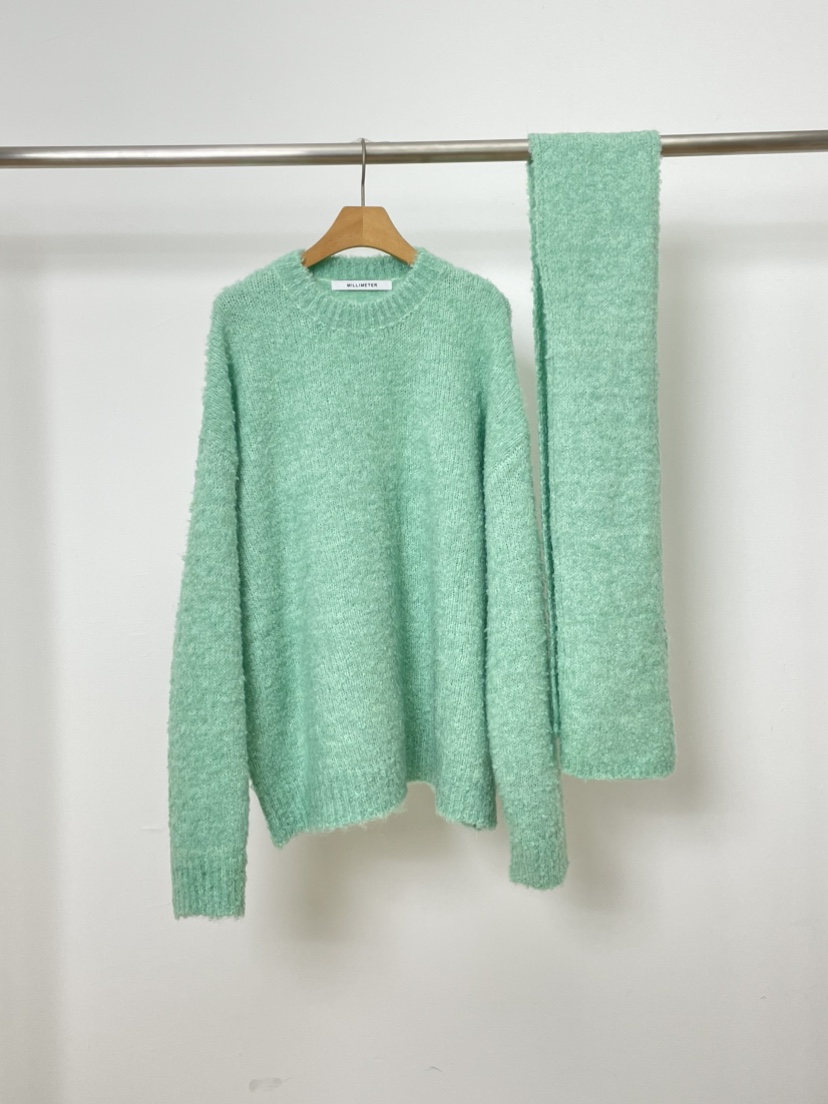 MILLIMETER東大門㊣直郵女裝新品推薦熱賣真品針織衫含圍巾MILLIMETER/MGML針織衫圖色3