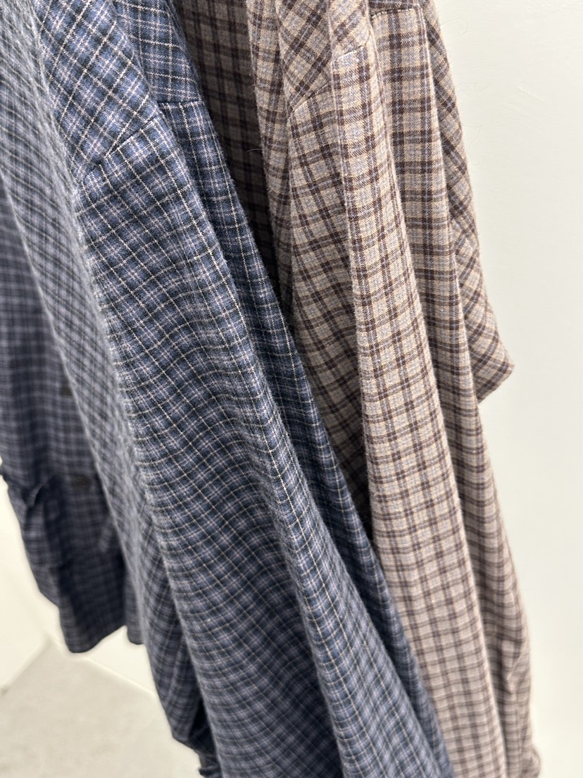 I MFACT韓國直郵㊣女裝新款熱賣襯衫蕾絲衫不含腰帶荷葉邊格紋I MFACT襯衫/蕾絲衫