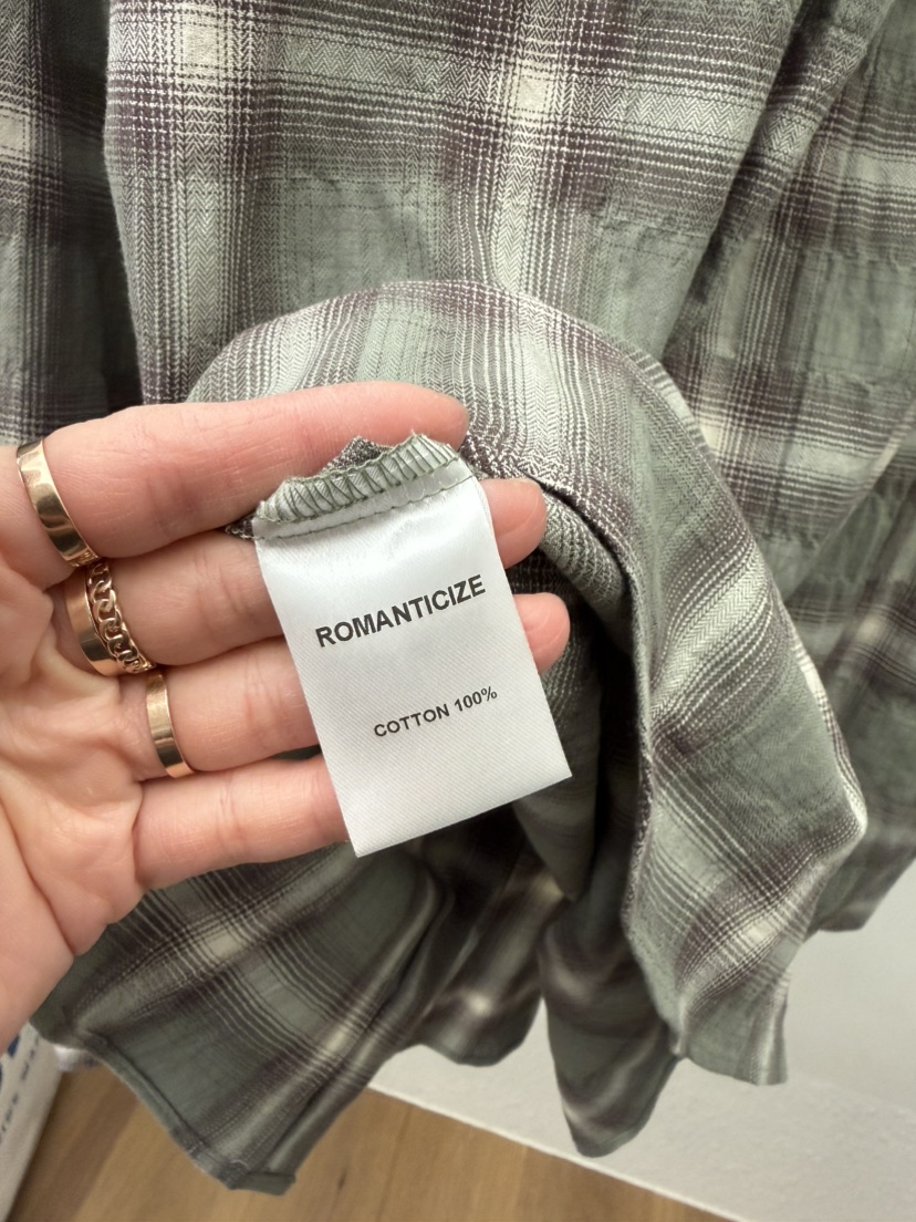 ROMANTICIZE韓國直郵㊣女裝新款推薦25秋冬職業襯衫蕾絲衫格紋ROMANTICIZE襯衫/蕾絲衫