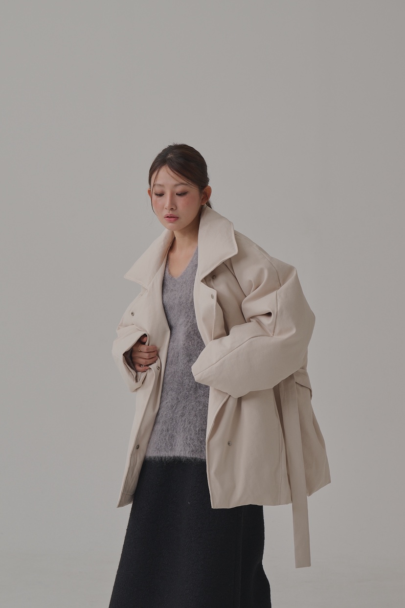 ATHEA韓國直郵㊣女裝新品人氣熱賣真品短款羽絨服含腰帶鵝絨ATHEA短款羽絨服