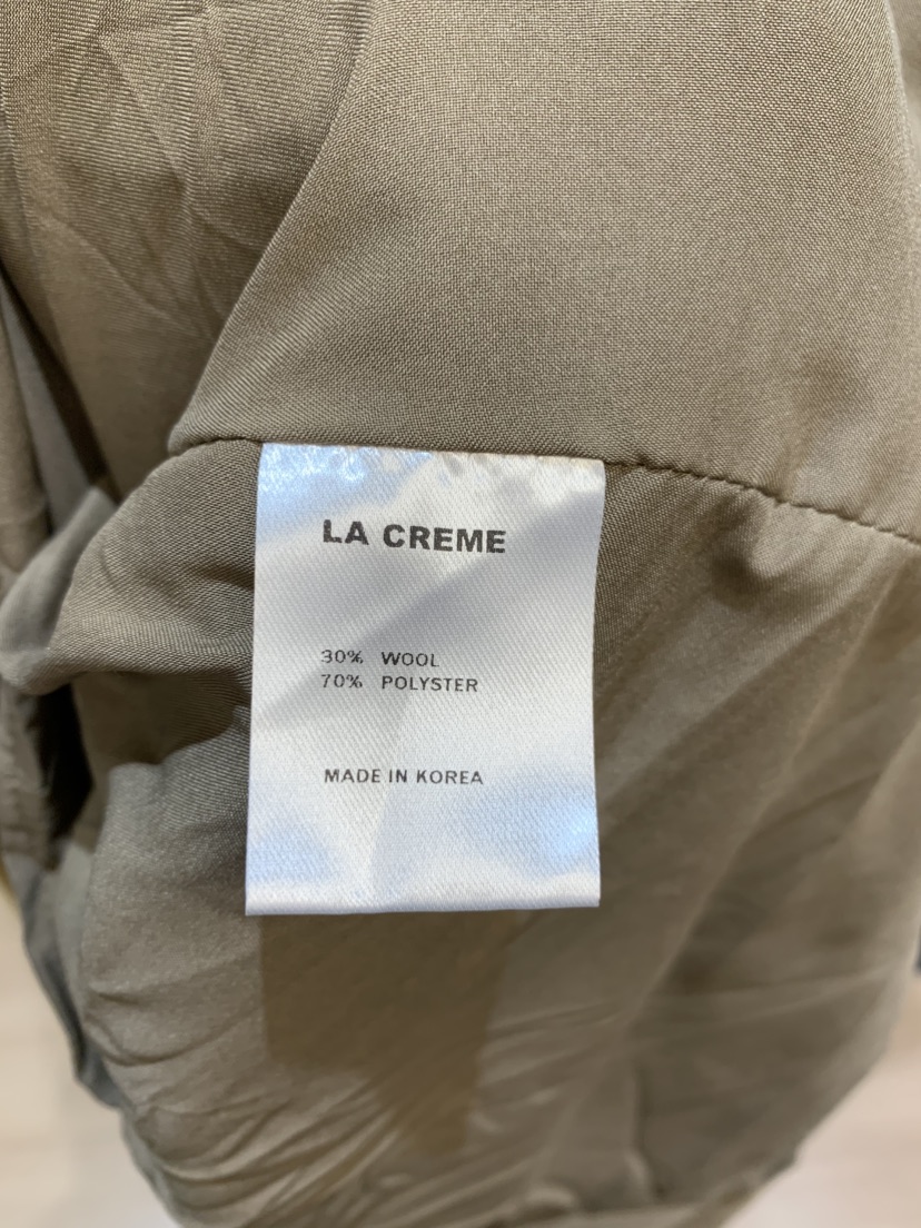 LA CREME東大門㊣代購女裝新款熱賣休閑人氣長裙口袋羊毛褶皺LA CREME長裙