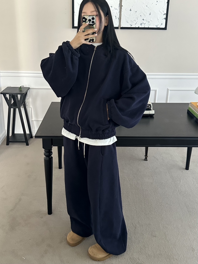 I MFACT韓國代購㊣女士新款25秋冬熱賣職業衛衣拉鏈高領連帽I MFACT衛衣