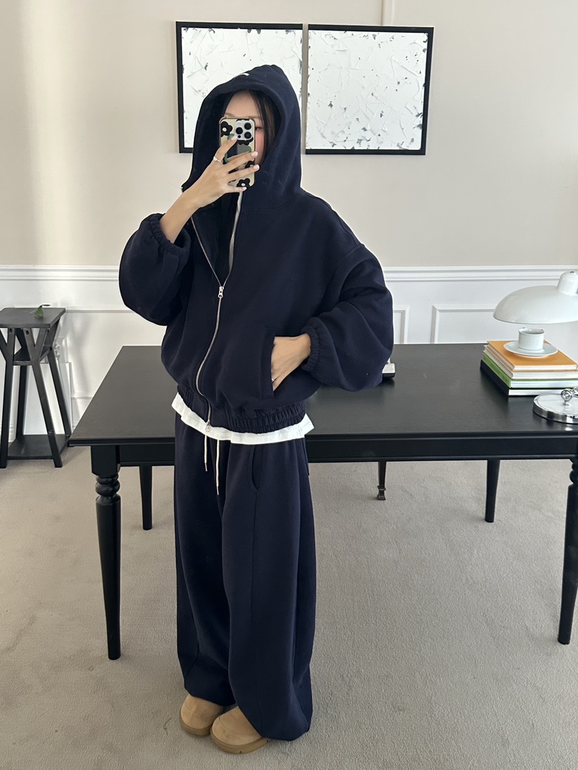 I MFACT韓國代購㊣女士新款25秋冬熱賣職業衛衣拉鏈高領連帽I MFACT衛衣