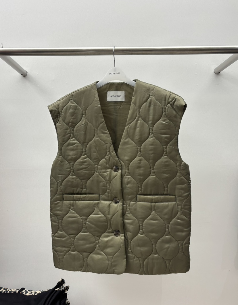 INTHEEND韓國直郵㊣女裝新款推薦熱賣休閑真品時尚馬甲絎縫INTHEEND馬甲圖色1