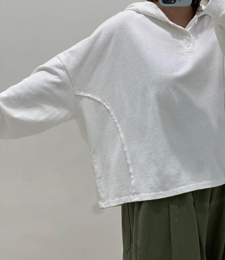 ZACCU韓國直郵㊣女裝新款推薦熱賣職業真品長袖T恤兜帽紐扣ZACCU長袖T恤