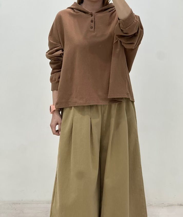 ZACCU韓國直郵㊣女裝新款推薦熱賣職業真品長袖T恤兜帽紐扣ZACCU長袖T恤