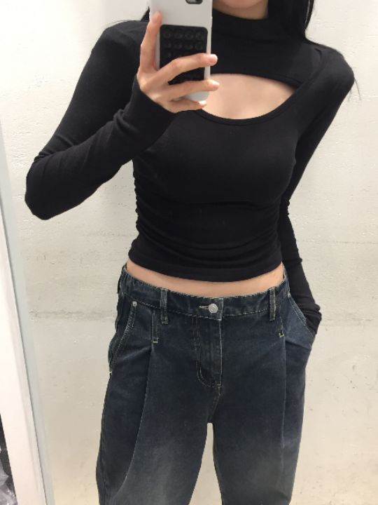 mars韓國直郵㊣女裝新品熱賣真品時尚推薦休閑25秋冬長袖T恤mars長袖T恤