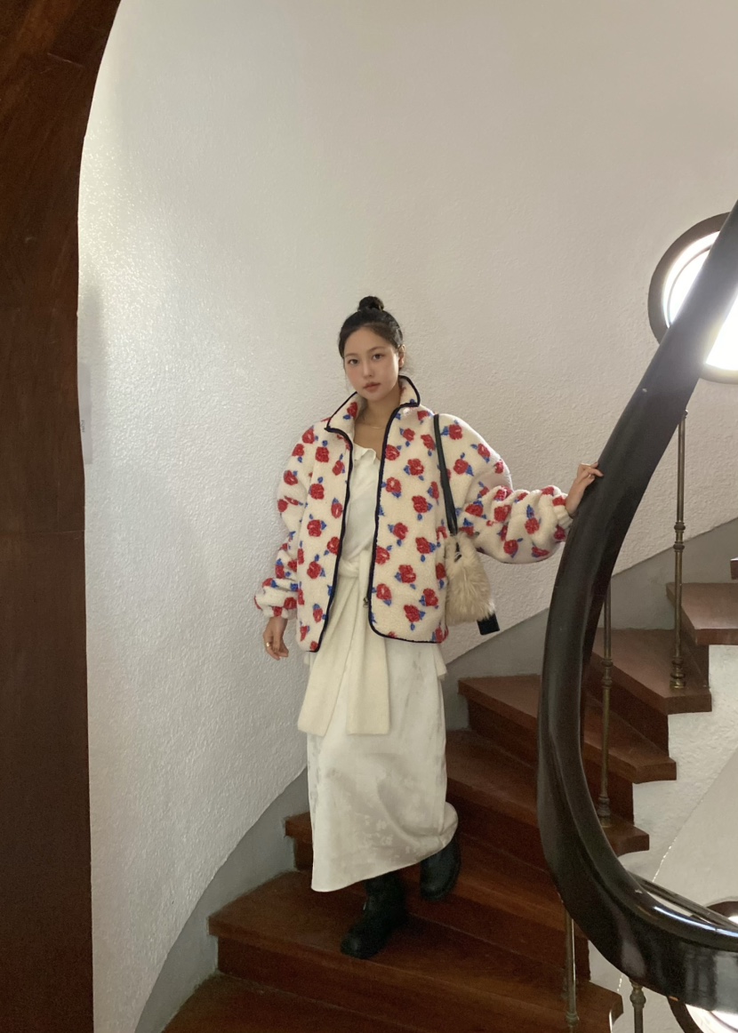 OUPPT韓國代購㊣女士新品25秋冬休閑人氣推薦真品熱賣職業夾克OUPPT夾克