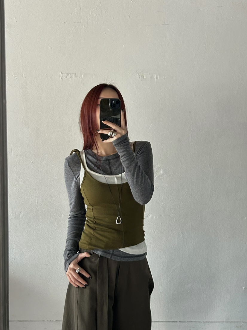 OVER NEAR東大門㊣直郵女裝新款推薦25秋冬熱賣真品長袖T恤OVER NEAR長袖T恤