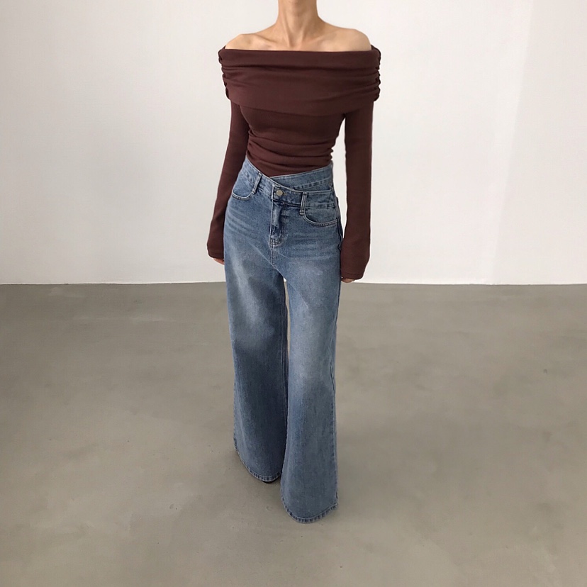 2TWO MOON韓國代購㊣女士新品真品熱賣25秋冬推薦長袖T恤褶皺2TWO MOON長袖T恤