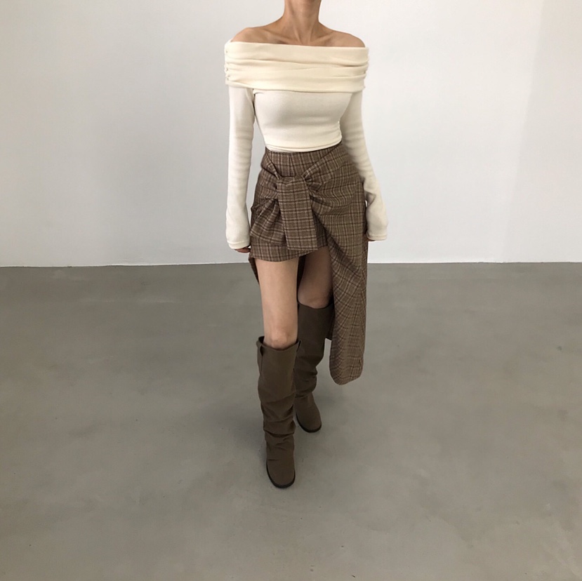 2TWO MOON韓國代購㊣女士新品真品熱賣25秋冬推薦長袖T恤褶皺2TWO MOON長袖T恤