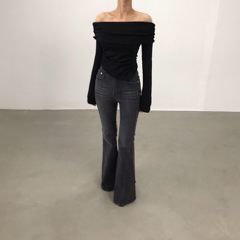 2TWO MOON韓國代購㊣女士新品真品熱賣25秋冬推薦長袖T恤褶皺2TWO MOON長袖T恤