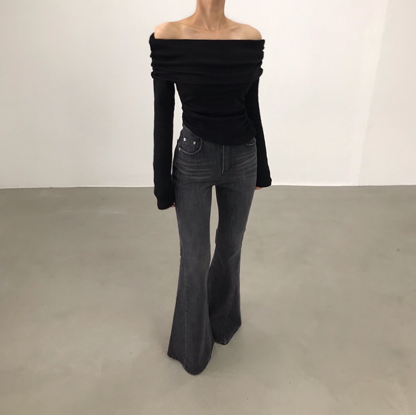 2TWO MOON韓國代購㊣女士新品真品熱賣25秋冬推薦長袖T恤褶皺2TWO MOON長袖T恤