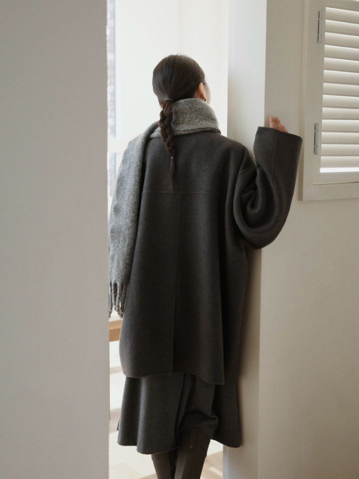 MARE韓國直郵㊣女士新品熱賣推薦休閑時尚職業中長款大衣手工MARE中長款大衣