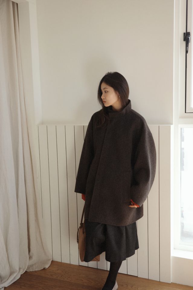 MARE韓國直郵㊣女士新品熱賣推薦休閑時尚職業中長款大衣手工MARE中長款大衣