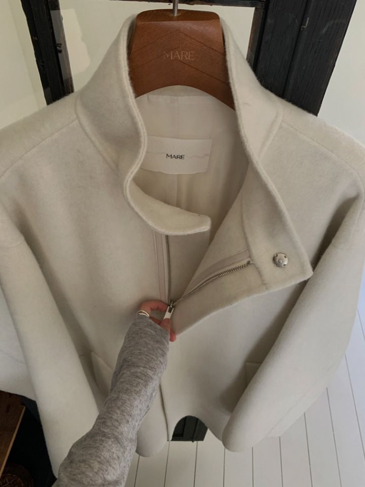 MARE韓國直郵㊣女士新品熱賣推薦休閑時尚職業中長款大衣手工MARE中長款大衣