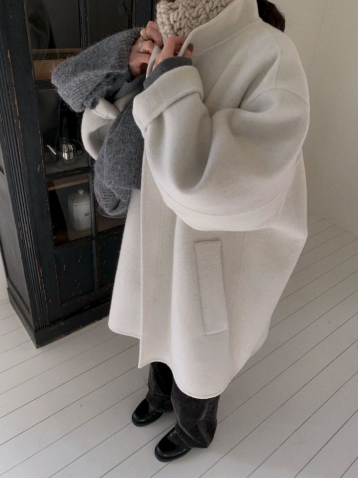 MARE韓國直郵㊣女士新品熱賣推薦休閑時尚職業中長款大衣手工MARE中長款大衣