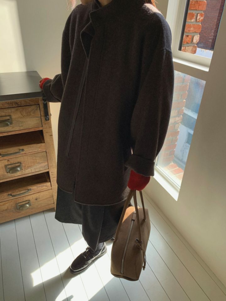 MARE韓國直郵㊣女士新品熱賣推薦休閑時尚職業中長款大衣手工MARE中長款大衣