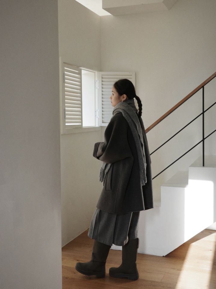 MARE韓國直郵㊣女士新品熱賣推薦休閑時尚職業中長款大衣手工MARE中長款大衣