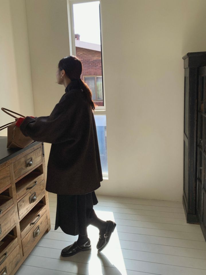 MARE韓國直郵㊣女士新品熱賣推薦休閑時尚職業中長款大衣手工MARE中長款大衣