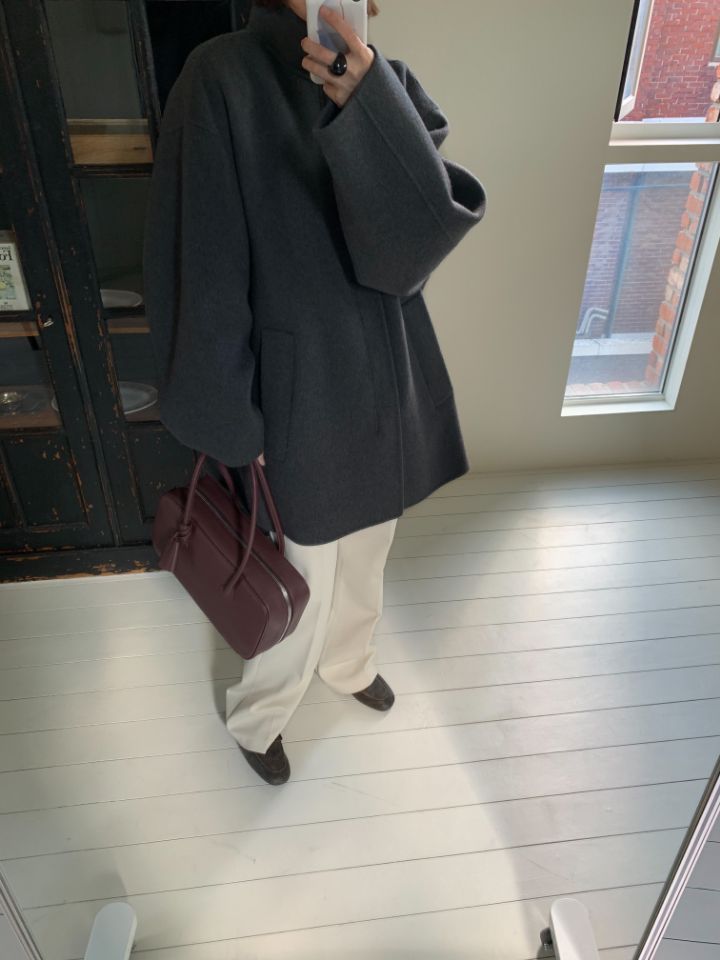 MARE韓國直郵㊣女士新品熱賣推薦休閑時尚職業中長款大衣手工MARE中長款大衣圖色2