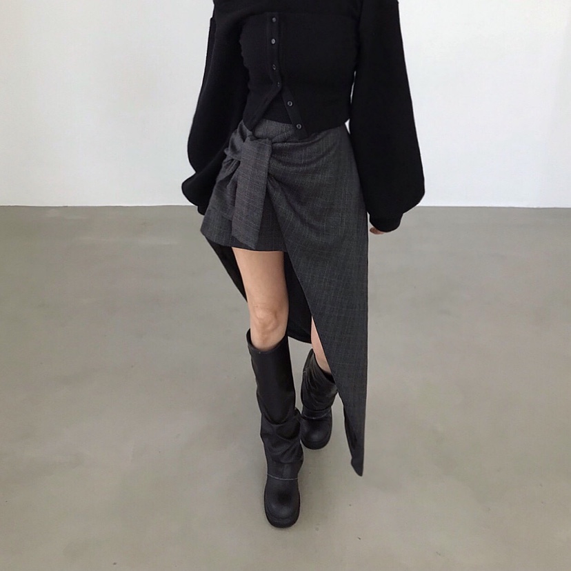 2TWO MOON韓國直郵㊣女裝新款職業真品休閑人氣半身裙中短裙2TWO MOON半身裙/中短裙