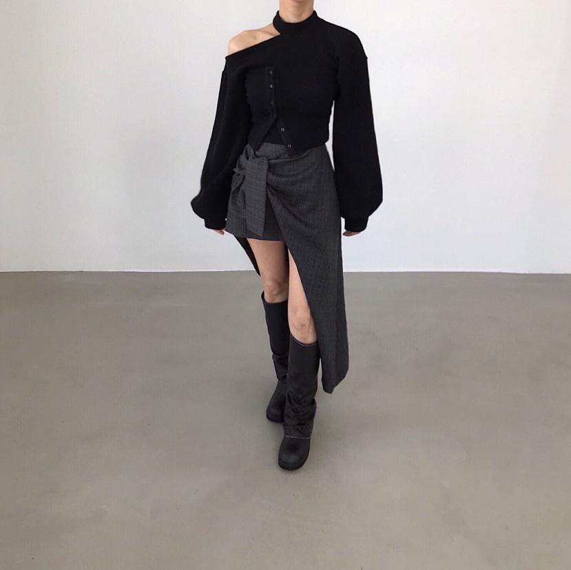 2TWO MOON韓國直郵㊣女裝新款職業真品休閑人氣半身裙中短裙2TWO MOON半身裙/中短裙