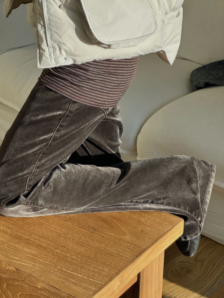 MARE東大門㊣實拍女士新款人氣熱賣休閑真品休閑褲天鵝絨喇叭MARE休閑褲