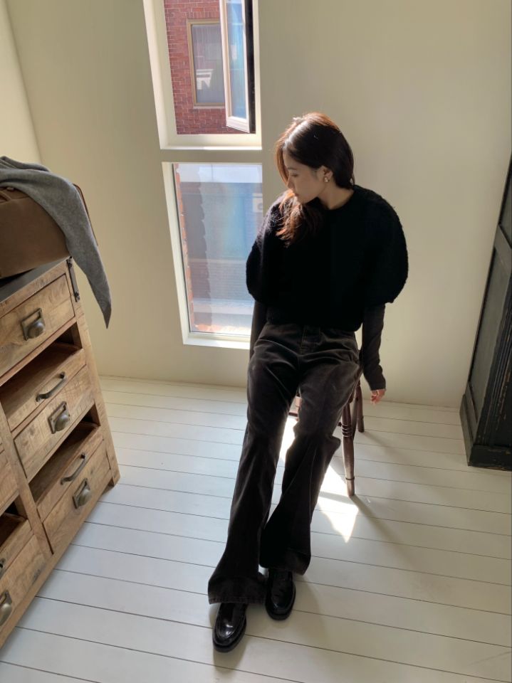 MARE東大門㊣實拍女士新款人氣熱賣休閑真品休閑褲天鵝絨喇叭MARE休閑褲