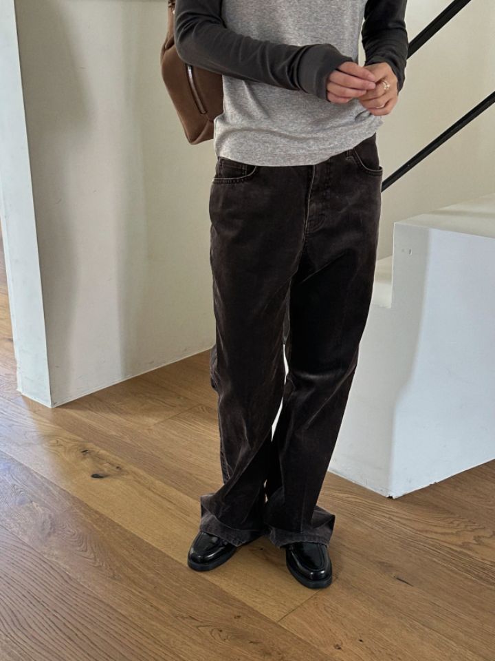 MARE東大門㊣實拍女士新款人氣熱賣休閑真品休閑褲天鵝絨喇叭MARE休閑褲圖色1