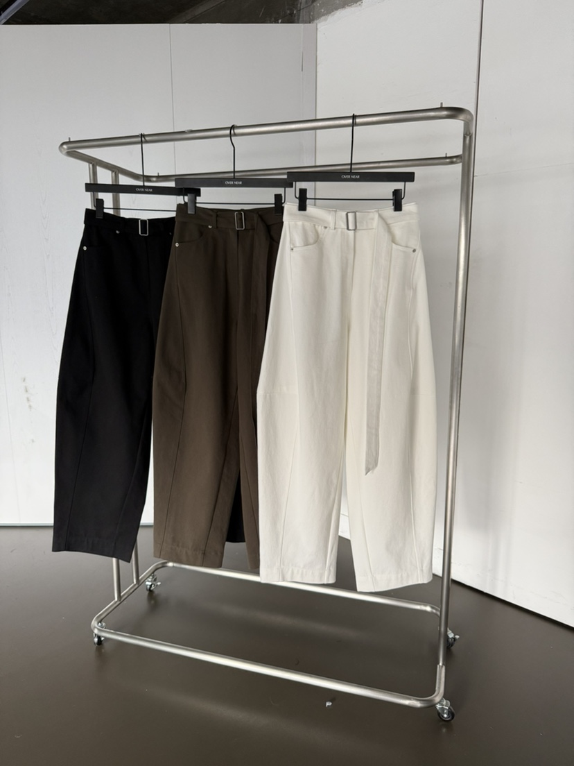 OVER NEAR韓國直郵㊣女裝新款推薦25秋冬人氣休閑褲含腰帶OVER NEAR休閑褲