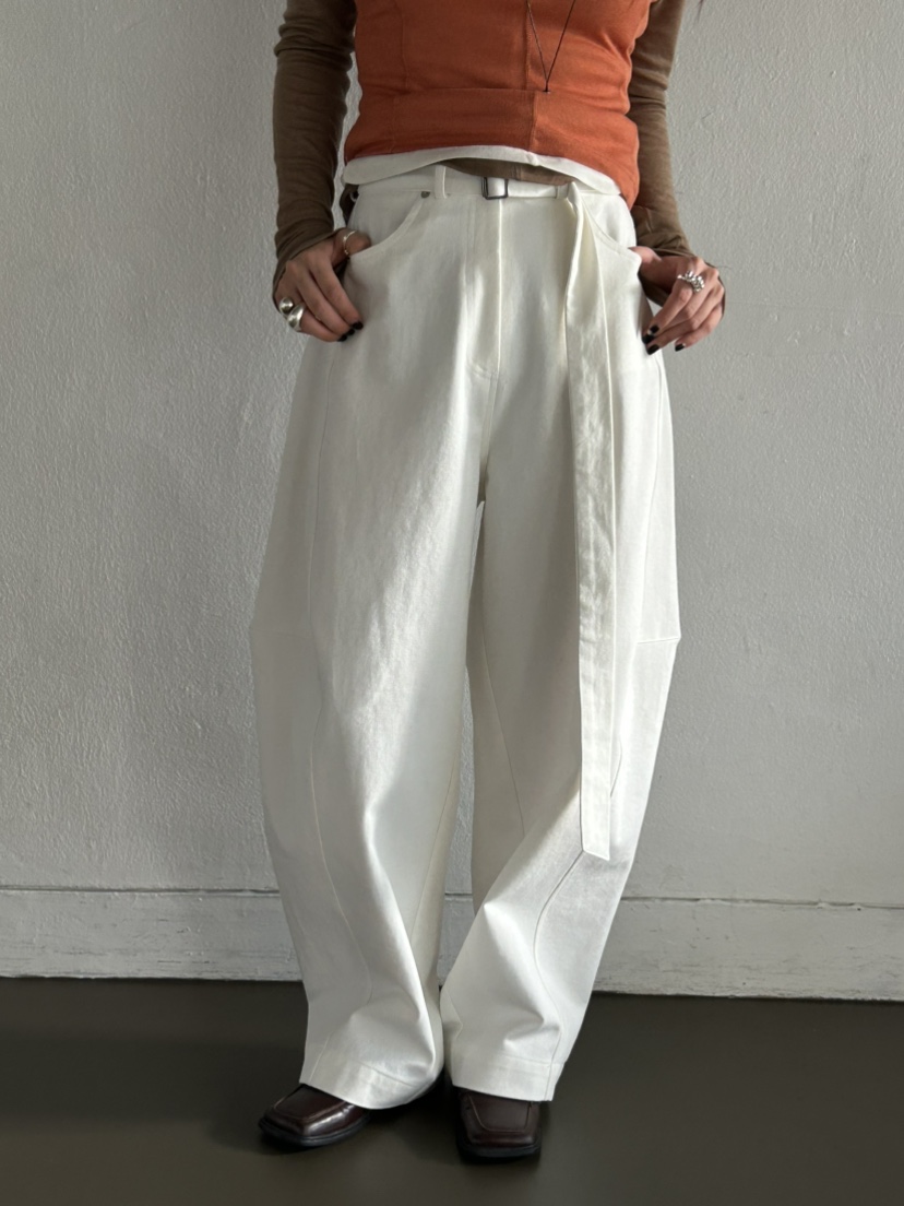 OVER NEAR韓國直郵㊣女裝新款推薦25秋冬人氣休閑褲含腰帶OVER NEAR休閑褲