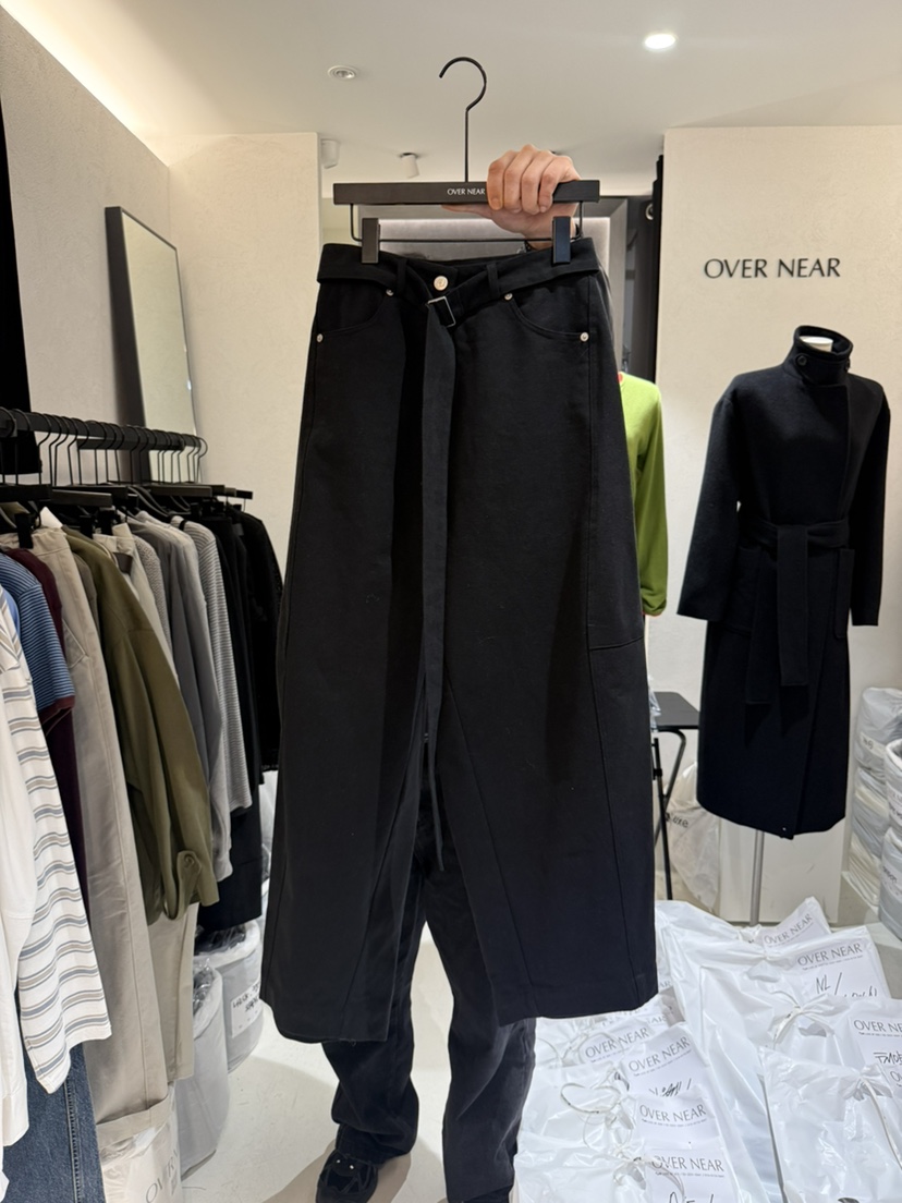 OVER NEAR韓國直郵㊣女裝新款推薦25秋冬人氣休閑褲含腰帶OVER NEAR休閑褲圖色3