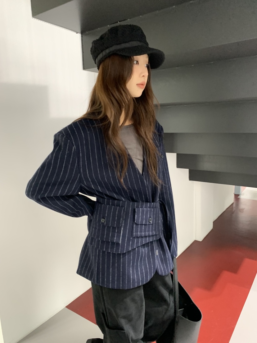 MURMUR韓國直郵㊣女裝新款推薦熱賣人氣時尚休閑夾克含腰包MURMUR夾克