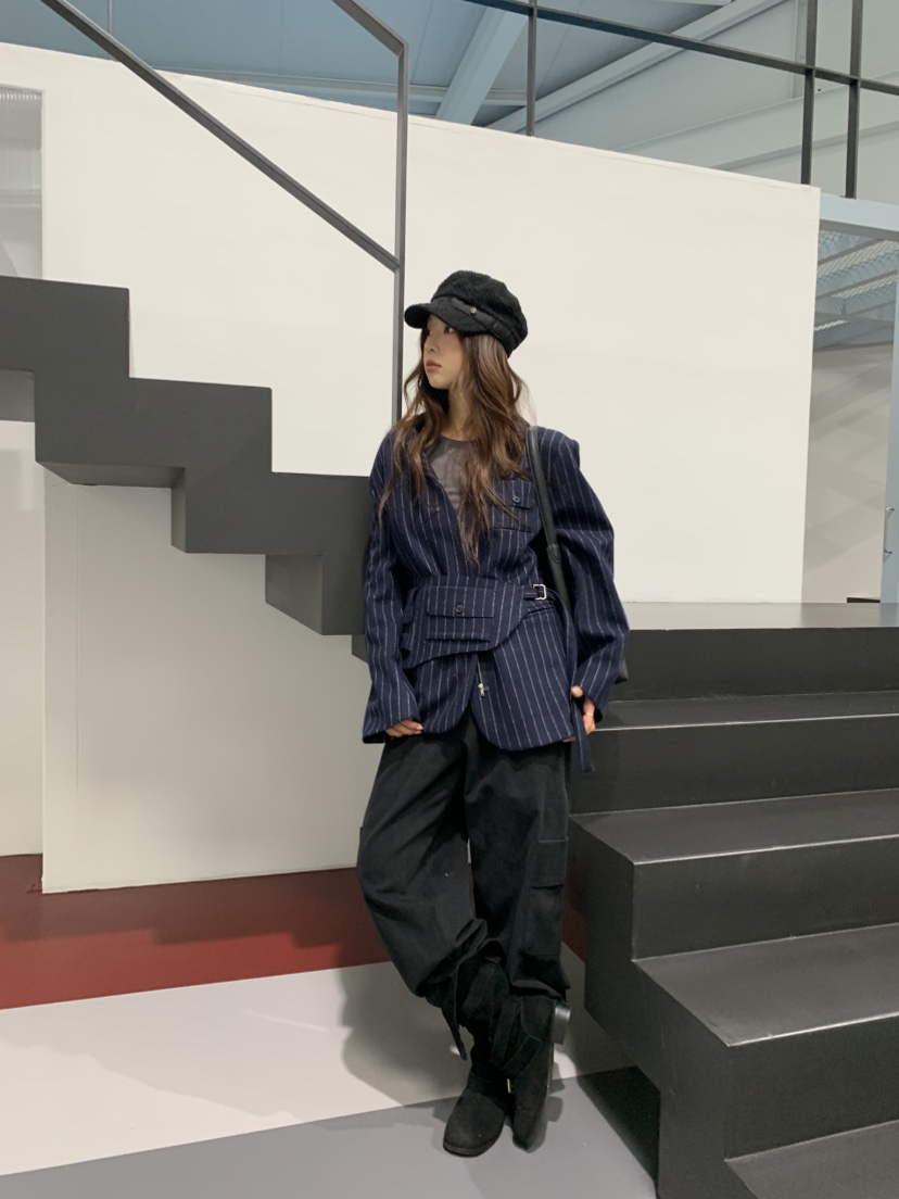 MURMUR韓國直郵㊣女裝新款推薦熱賣人氣時尚休閑夾克含腰包MURMUR夾克