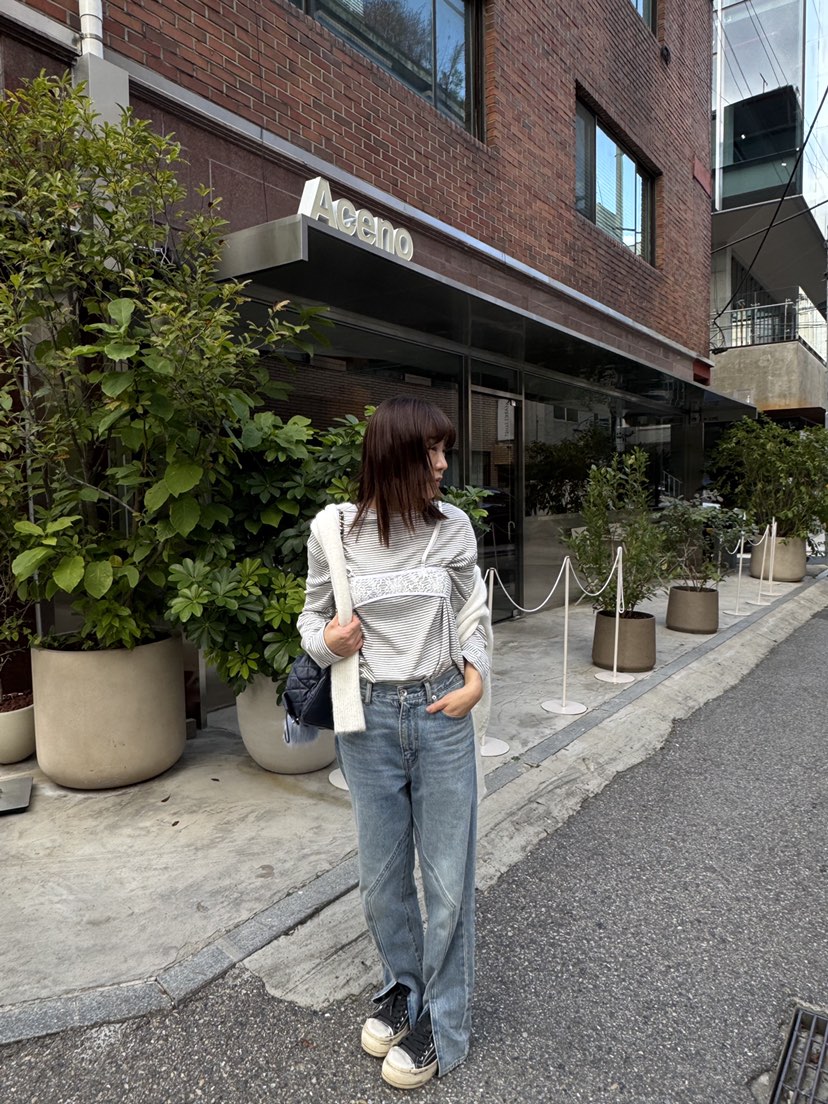 FRANC—L韓國代購㊣女裝新品時尚推薦職業25秋冬長袖T恤假兩件FRANC長袖T恤