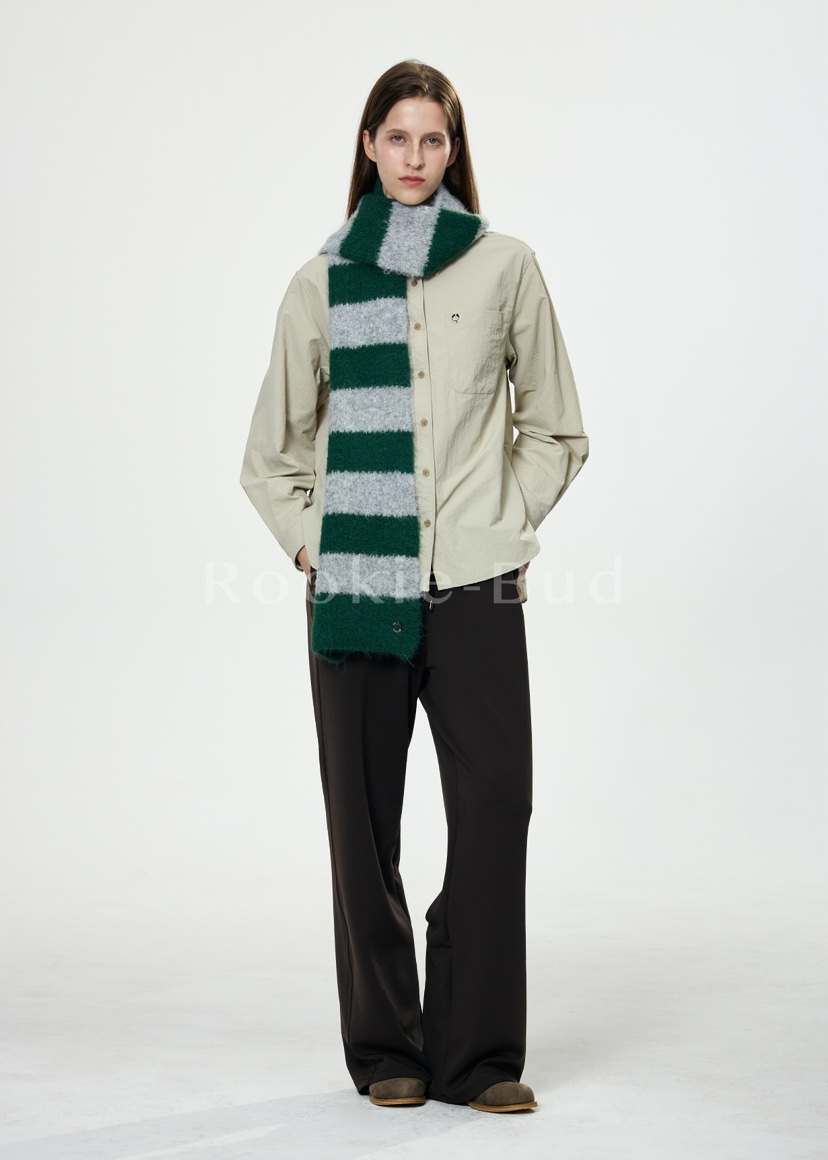 ROOKIE BUD韓國代購㊣女士新品25秋冬推薦休閑圍巾披肩單排扣ROOKIE BUD-L圍巾/披肩