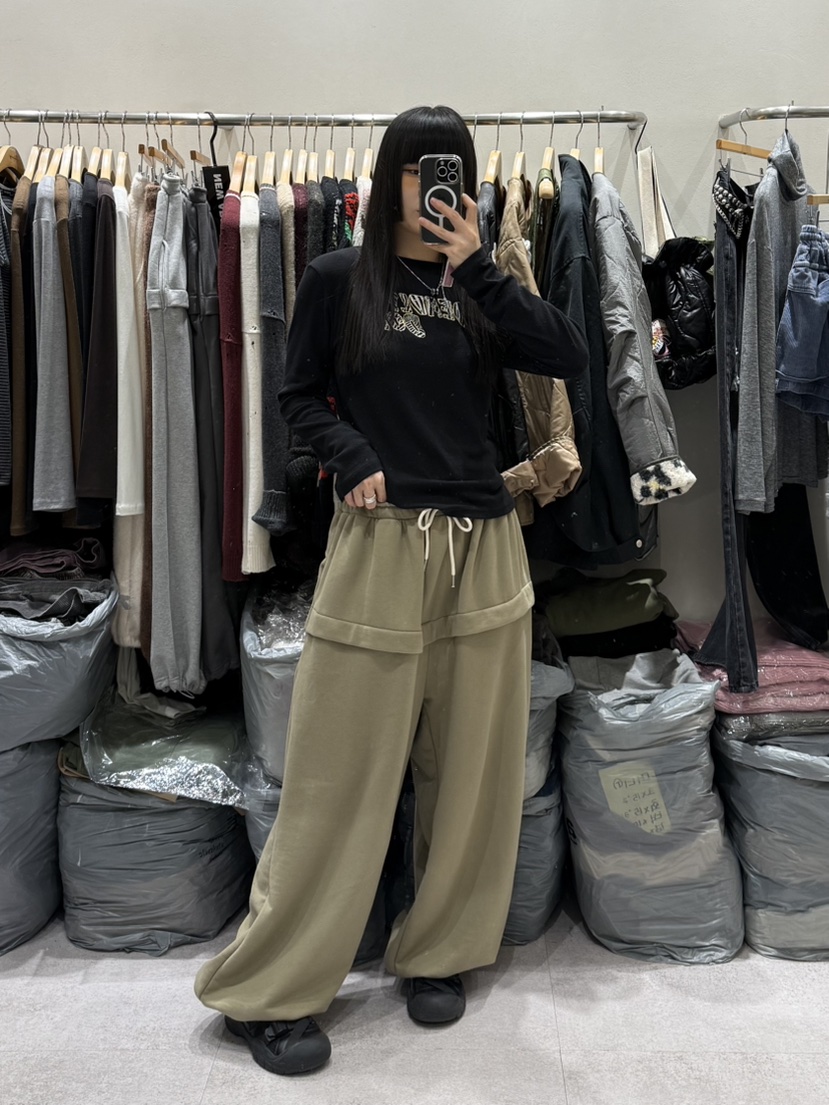 SHIRRING東大門㊣直郵女裝新款25秋冬推薦真品職業熱賣長袖T恤SHIRRING長袖T恤