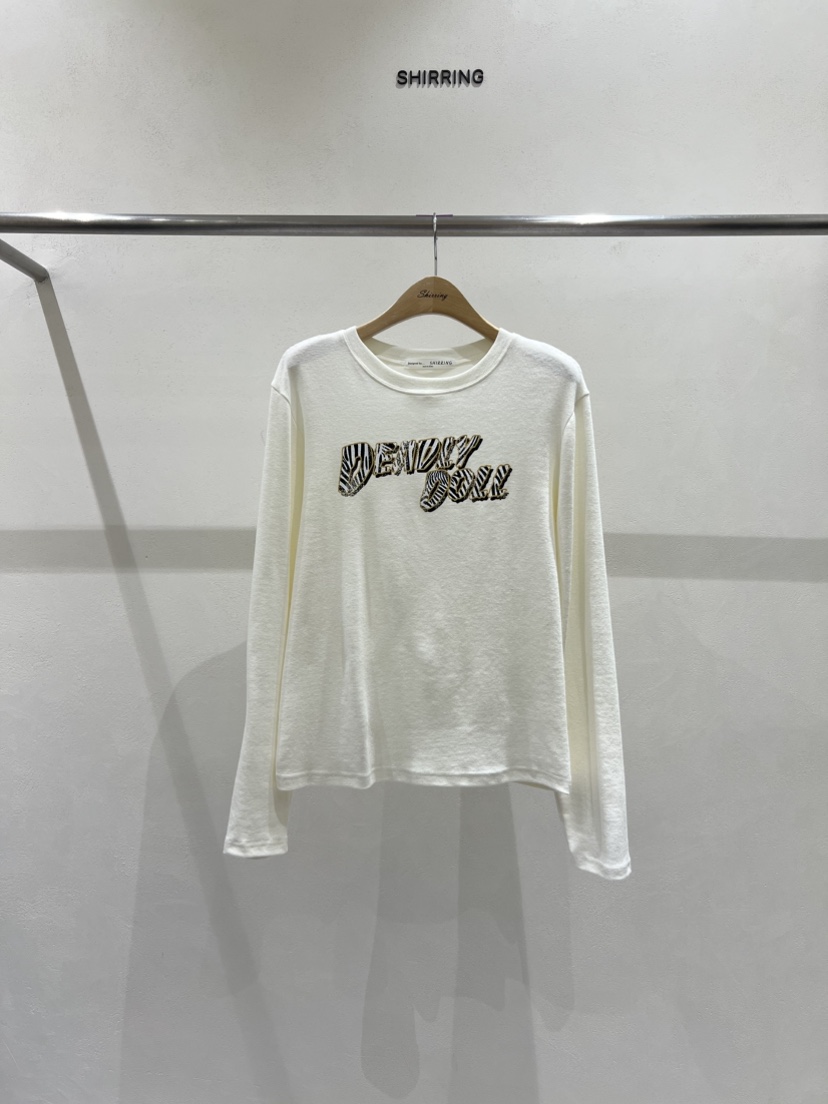 SHIRRING東大門㊣直郵女裝新款25秋冬推薦真品職業熱賣長袖T恤SHIRRING長袖T恤圖色2