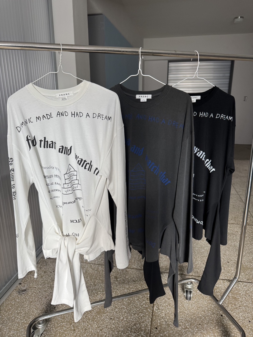 FRANC—L東大門㊣直郵女裝新品休閑時尚25秋冬人氣推薦長袖T恤FRANC長袖T恤