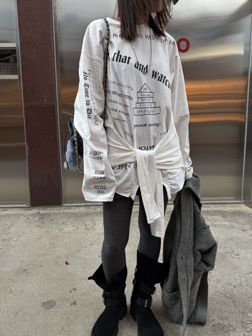 FRANC—L東大門㊣直郵女裝新品休閑時尚25秋冬人氣推薦長袖T恤FRANC長袖T恤圖色2