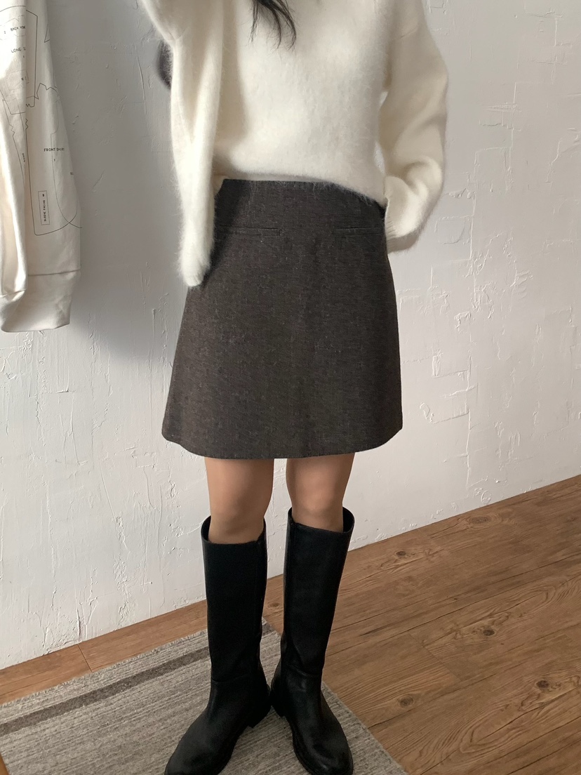 BLEECKER韓國直郵㊣女裝新品真品時尚推薦人氣25秋冬熱賣短裙BLEECKER短裙