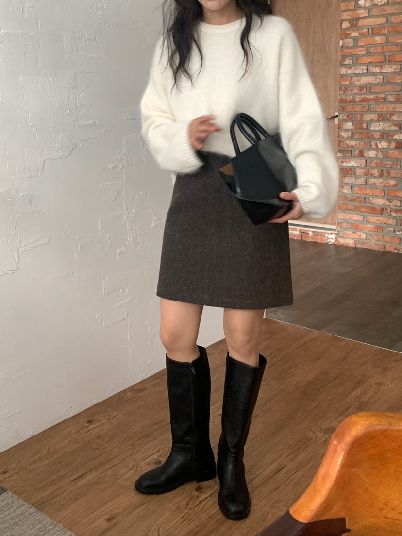 BLEECKER韓國直郵㊣女裝新品真品時尚推薦人氣25秋冬熱賣短裙BLEECKER短裙