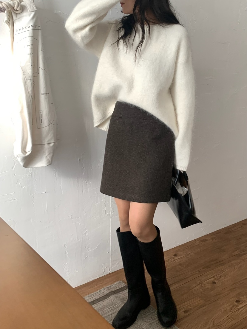 BLEECKER韓國直郵㊣女裝新品真品時尚推薦人氣25秋冬熱賣短裙BLEECKER短裙