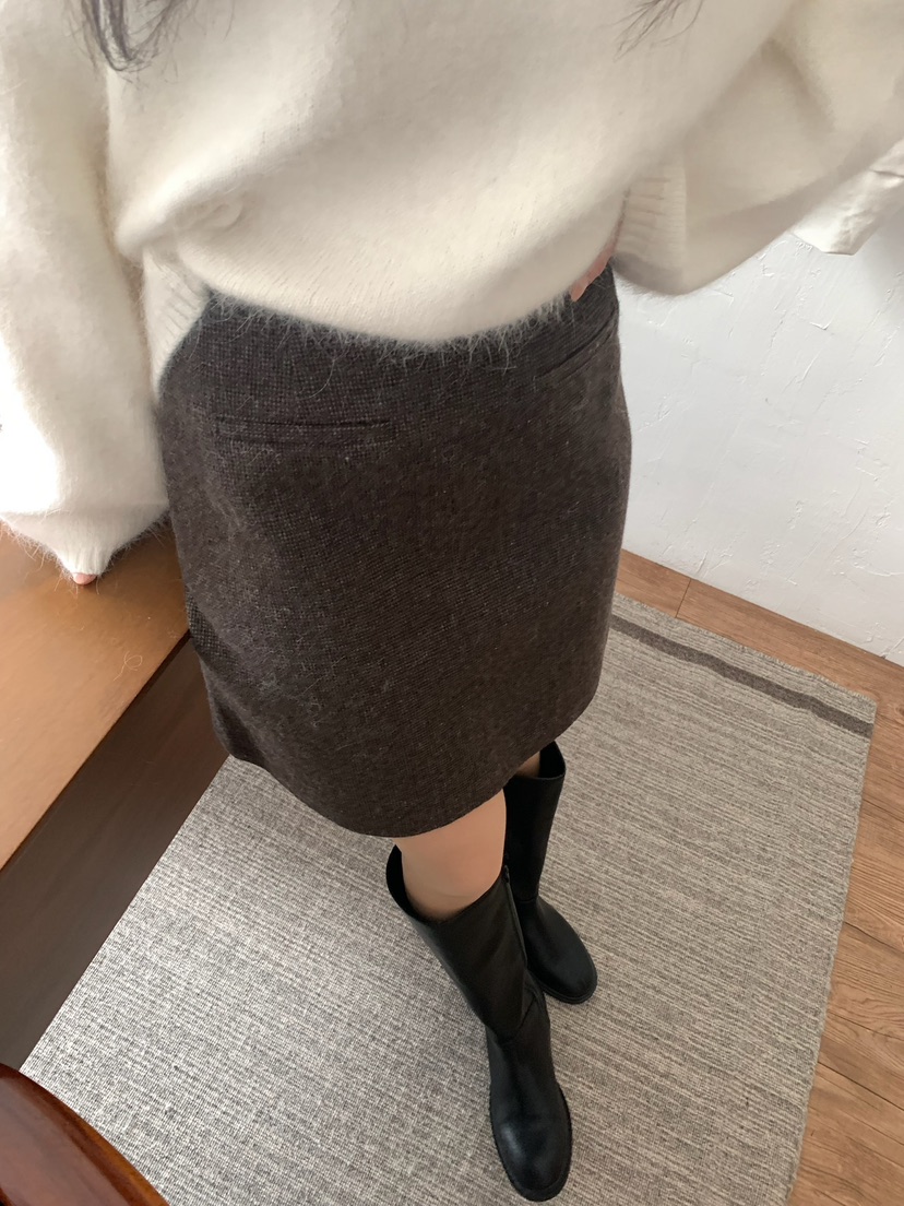 BLEECKER韓國直郵㊣女裝新品真品時尚推薦人氣25秋冬熱賣短裙BLEECKER短裙