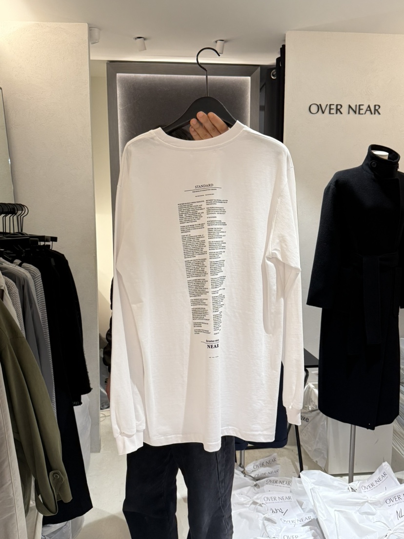 OVER NEAR東大門㊣代購女士新品人氣推薦職業時尚25秋冬長袖T恤OVER NEAR長袖T恤