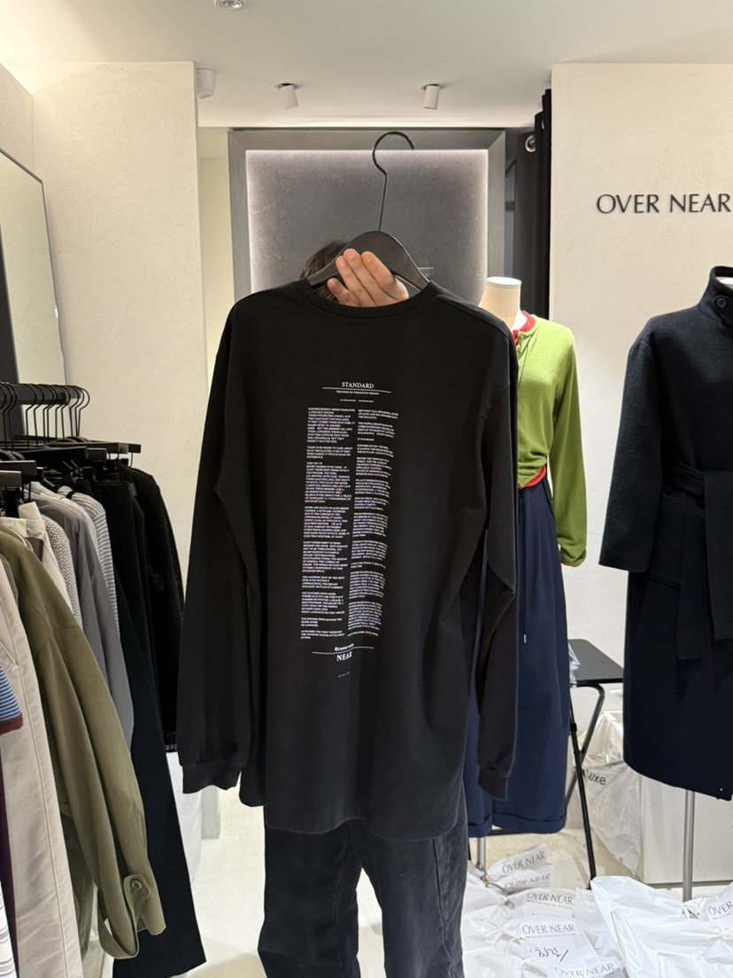 OVER NEAR東大門㊣代購女士新品人氣推薦職業時尚25秋冬長袖T恤OVER NEAR長袖T恤