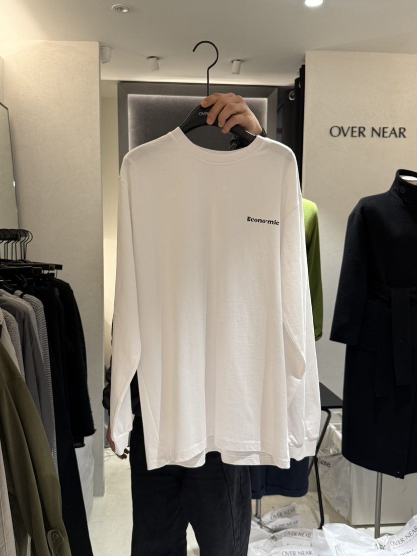 OVER NEAR東大門㊣代購女士新品人氣推薦職業時尚25秋冬長袖T恤OVER NEAR長袖T恤
