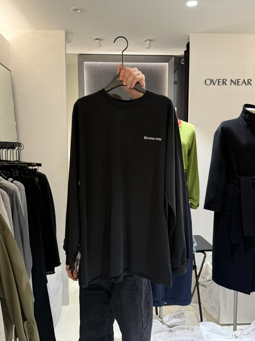 OVER NEAR東大門㊣代購女士新品人氣推薦職業時尚25秋冬長袖T恤OVER NEAR長袖T恤圖色2