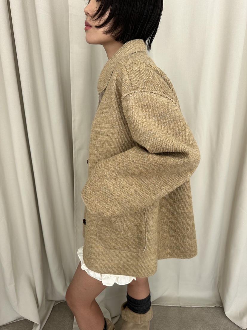 MURS東大門㊣代購女士新款休閑25秋冬推薦時尚真品短款大衣MURS短款大衣